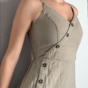 Green Hollister Slip- on Button Up Dress
